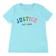 thumbnail image 1 of Playera Para Niña Justice Manga Corta Aqua Talla 14, 1 of 3