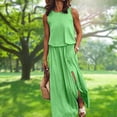 thumbnail image 1 of Vestido Sin Mangas Vestido sin mangas de verano Elegante vestido largo maxi Ropa femenina (Verde XXL) Ygjytge para Mujer Verde T XXL, 1 of 6