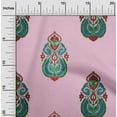 thumbnail image 1 of oneOone Cotton Flex Blush Pink Fabric Floral & Paisley Block Dress Material Fabric Print Fabric By The Yard 40 Inch Wide, 1 of 4