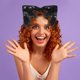 thumbnail image 3 of Diadema de cuero con orejas de gato y diseño punk para cosplay de Halloween y fiestas temáticas, 3 of 5