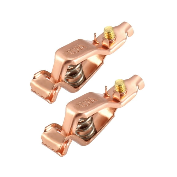 Unique Bargains Battery Test Clip 10 A Spring Clamp Replacement for Automotive Car Copper 2pcs