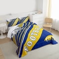 thumbnail image 3 of Erosebridal 2Pcs American Football Bedding Rugby Player Bedding Comforters & Sets, Football Team Player Comforter Set Blue Yellow Sports Decor Duvet Insert Twin with 1 Pillowcase(Los Angeles), 3 of 7