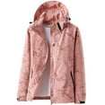 thumbnail image 2 of LSLJS Manteau à Capuche pour Femmes, Imperméable et Coupe-Vent, Manteau Tendance (Rose, TG), 2 of 4