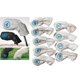 thumbnail image 5 of 9pcs Golf Hybrid Head Covers Set Kopfbedeckung Utility Club Protege la etiqueta de número intercambiable - White, 5 of 8