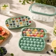 thumbnail image 3 of Aovky Ice Cube Tray with Lid and Bin, 2 Pack Ice Trays for Freezer with Storage Container, Scoop & Carry Handle, 54 Grid Easy Release Ice Cube Mold, Stackable Ice Maker for Coffee, Cocktail & Drinks, 3 of 8