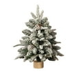 thumbnail image 1 of 17.7-Inch Snow-Covered Christmas Tree Tabletop Decoration With Flocked Finish Pvc Material For Holiday Home And Office Decor, 1 of 6