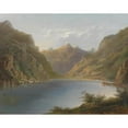 thumbnail image 2 of Hermann Ottomar Herzog 18x15 Black Ornate Wood Framed Double Matted Museum Art Print Titled - Vierwaldstattersee (1882), 2 of 5