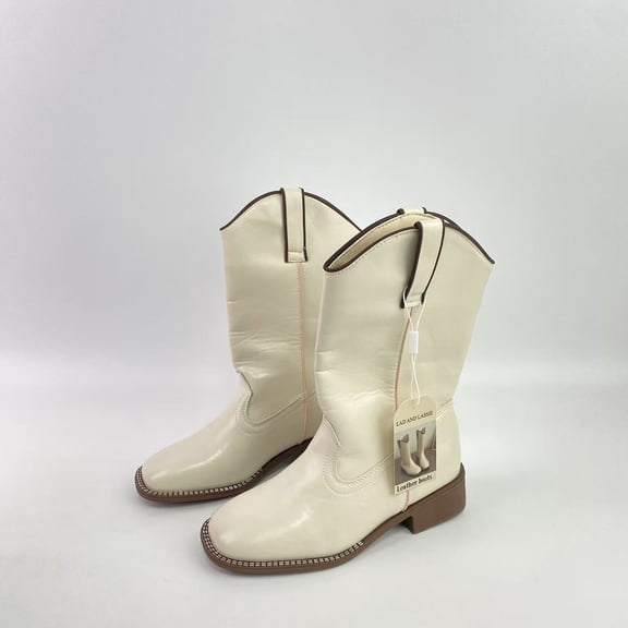 LAD AND LASSIE Leather boots,Womens Wide Calf Knee Pointed Toe Side Zipper Suede Long Boots Winter Shoes - SIZE :9.5