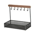 thumbnail image 3 of yotijay Jewelry Display Stand Craft Handmade Storage Box for Tabletop Home Use Rings Square base black, 3 of 9