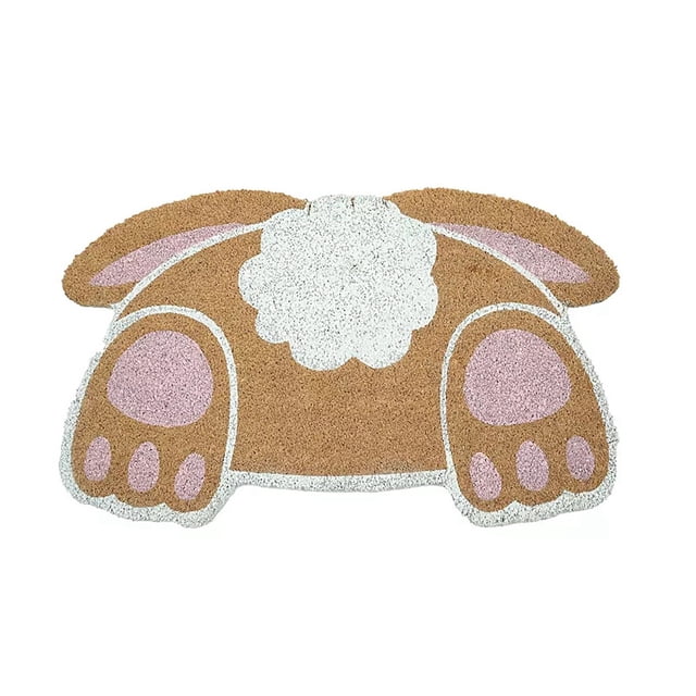 Hearth & Gear Spring Bunny Welcome Rug Bunny Resurrection Rug Stains Non Farmhouse Decorative Rug Farmhouse Spring Rug Carpets for Living Room Soft Couch Blanket Dog Blanket Room Size Rugs Full Size