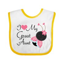 Inktastic I Love My Great Aunt Girls Baby Bib
