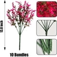 thumbnail image 3 of ZOELNIC 8PCS Artificial Lavender Flowers Faux UV Resistant Plastic Fake Flower for Indoor Outdoor Hanging Flowerpot Windows Home Decoration (Rose Red), 3 of 6