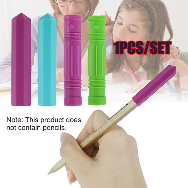 Kids Silicone Pencil Toppers Chewable Pen Cap Teether Sensory Chew Toy 