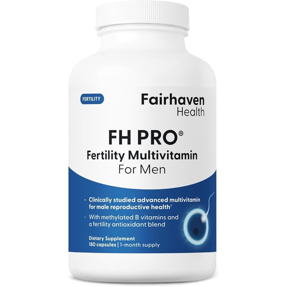 Fairhaven Health, FH Pro for Men, Clinical Grade Fertility Supplement, 180 Capsules