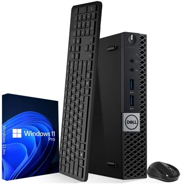 Restored Dell OptiPlex 3050 Mini Desktop PC, Intel Quad-Core i5-6500T, 32GB DDR4 Ram, 256GB SSD, WiFi, Keyboard and Mouse, Windows 11 Pro (Refurbished)