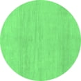 thumbnail image 1 of Ahgly Company Indoor Round Solid Emerald Green Modern Area Rugs, 3' Round, 1 of 4