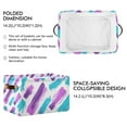 thumbnail image 2 of Yayeee 2 Pack Canvas Storage Basket with Handles for Shelves Fabric Bins Closet Organizer, Purple Drawing, 2 of 8