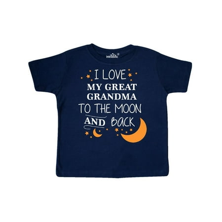 

Inktastic I Love My Great Grandma To The Moon and Back Gift Toddler Boy or Toddler Girl T-Shirt