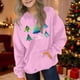 thumbnail image 4 of Sudadera con capucha para niñas y niños, sudadera de manga larga con cuello redondo y estampado de moda, jersey con bolsillo, sudadera de poliéster para niñas, 4 of 8