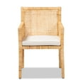 thumbnail image 2 of Baxton Studio Karis Modern and Contemporary Natural Finished Wood and Rattan Armchair, 2 of 9