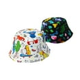 thumbnail image 3 of Kids Toddler Boys Sun Hats Summer Baby UPF 50+ Beach Hats Dinosaur Sun Hat Sun Protection Wide Brim Bucket Hat 2-6T, 3 of 5