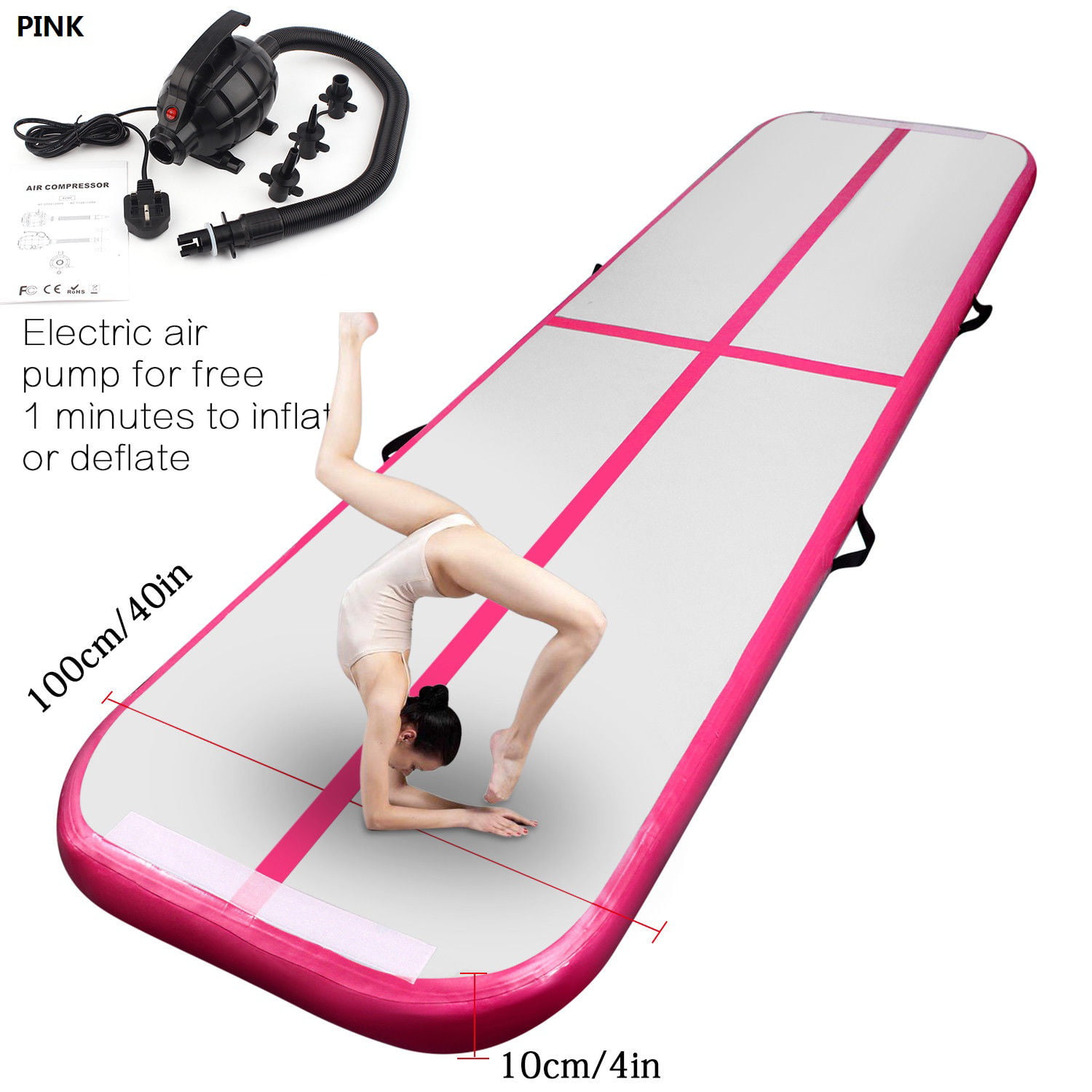 Gymnastics Mat Tumbling Floor Yoga Gym Exercise Airtracks Inflatable Air Track 