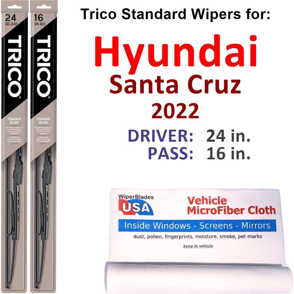 2022 Hyundai Santa Cruz Wiper Blades (Set of 2)