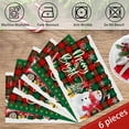 thumbnail image 2 of JOOCAR Christmas Placemats 18x12 Inch Christmas Decor Red and Green Buffalo Plaid Santa Snowman Retro Truck Placemats for Home Dining Table Festive Decor Rectangular Placemats Set of 6, 2 of 4