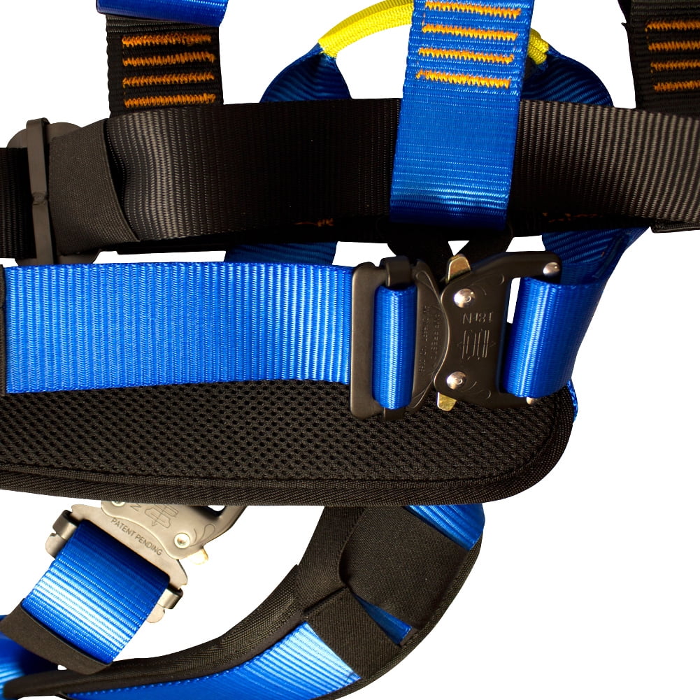 Harnesses Fusion Climb Streak Racer Full Body Padded Zipline H Style Harness Blue Size LXL