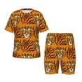 thumbnail image 1 of Balery Tiger Conjunto de Pijama Infantil de Manga Corta con Estampado – Ropa de Dormir de Algodón Suave-4X-Large, 1 of 6