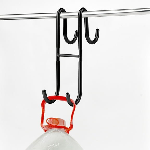 Stainless Steel Double Sided Coat Hooks | Non Stick Bathroom Glass Door Hanging Hook | Metal Organizer for Towels, Robes, Kitchen, Entryway | No Drill, Silver Gold, 25.2x5.6cm Durable Rust Resistant