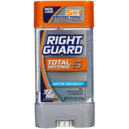 Right Guard Total Defense 5 Power Gel Antiperspirant/Deodorant, Arctic Refresh for Unisex - 4 (Best Men's Gel Deodorant)