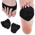 thumbnail image 4 of Forefoot Support Cushion, Anti-Slip and Anti-Sweat Half Insoles, Foot Pads, Pain Relief Socks, Black, 4 of 4