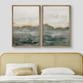 thumbnail image 3 of IDEA4WALL Framed Canvas Print Wall Art Set of 2 Gold & Gray Pastel Watercolor Stroke Geometric Abstract Modern Art Decorative Contemporary Artwork for Bedroom, Office - 16"x24"x2 Panels Natural, 3 of 5