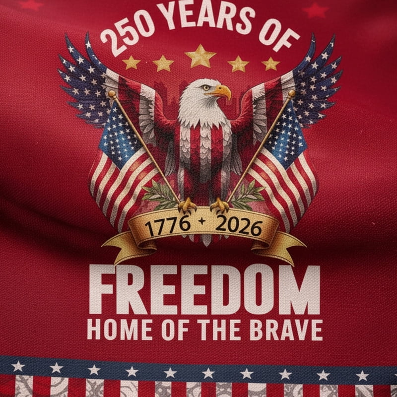 AGAS 250th Anniversary Garden Flag 12 x 18 inch 200D Nylon 250 Years Freedom (Without Pole)