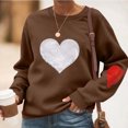thumbnail image 2 of Kilaqueen Valentines Day Sweatshirt for Women Funny Love Heart Shirts Casual Fashion Sequin Pullover Blouses Valentine Gifts Oversized Long Sleeve Tunic Tops, 2 of 6