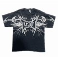 thumbnail image 3 of TAPOUT - Camiseta holgada con estampado gótico retro de algodón puro para mujer, camiseta informal de estilo rock and roll con cuello redondo estilo callejero americano Y2K para parejas, 3 of 5
