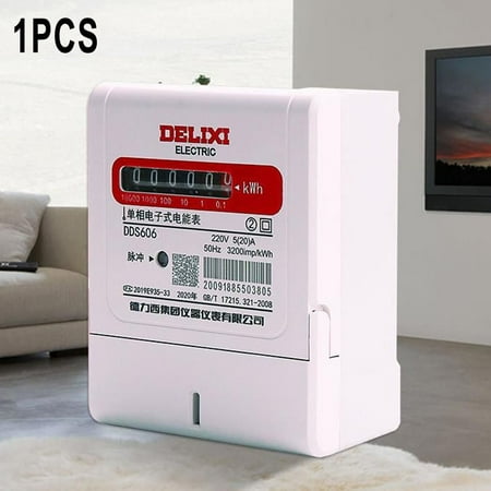 

RANMEI Single Phase Electric Energy Meter 4P Counter Display 35mm DIN Rail 220V 50Hz