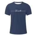 thumbnail image 5 of Rggeeun Men'S T-Shirts Solid Color Letter Print Short Sleeve Crew Neck Loose Fit Soft Breathable for Summer Office Wear Cool Tee,Navy,M, 5 of 5