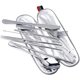 thumbnail image 2 of Juego de cubiertos, juego de cuchara y cuchillo de acero inoxidable con posavasos, juego de cubiertos para acampar para el almuerzo, camping, escuela, picnic, plata Sailing Electrónica, 2 of 6