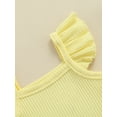 thumbnail image 5 of Coduop 3Pcs Toddler Baby Girls Flying Sleeve Tops+Bloomer Shorts Summer Outfits, 5 of 9