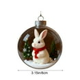 thumbnail image 2 of Christmas Crystal Ball Animals Ornaments - Transparent Tree Decorations Animals Ornament Hanging Pendant Holiday Decor, 2 of 6