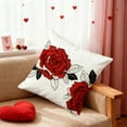 thumbnail image 5 of Valentine's Day Heart Decorative Throw Pillow Cover | Romantic Gift for Couples | 45x45cm Sofa Couch Cushion Cover | Red Polyester Home Decor for Bedroom Living Room | 1 Piece, 5 of 6
