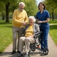 thumbnail image 3 of Fompes Lightweight Wheelchairs for Adults Transport Chair Foldable Portable Folding Travel Wheel Chairs with Support 220lbs Hand Push Mobility Scooter with Pull Bar for Seniors Adults, 3 of 18