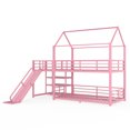 thumbnail image 5 of Twin-Over-Twin Metal House-Shaped Bed Frame with Multi-Functional Storage Stairs, Kids Bunk Bed with Slide, 5 of 10