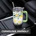 thumbnail image 7 of 40 oz Tumbler Lemon with Handle Stainless Steel Water Bottle SpillProof Cup Car Cup Holder Friendly for Gym Travel Office, 7 of 7