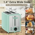 thumbnail image 2 of Toaster 2 Slice,LCD Display,7 Shade Settings,1.４" Extra Wide Slots Toaster,4-in-1 Functions,Removable Crumb Tray,900W,Blue, 2 of 6