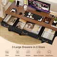 thumbnail image 6 of Homfa 59.1" Computer Desk with Outlet, Thinken Study Writing Desk with 3-Drawer and Door Shelf for Home Office Living Room, Black, 6 of 7