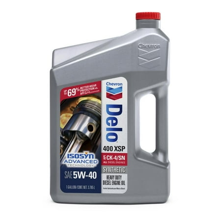 (3 Pack) Chevron Delo 400 XSP Synthetic 5W40 Motor Oil, 1