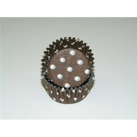 

Viking -275 POLKA DOT BROWN 0.75 x 1.38 in. Greaseproof Baking Cup with Polka Dot Design - Brown - 1000 Piece